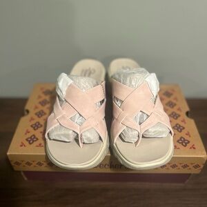 SKECHERS Pink Cross-Strap Sandals